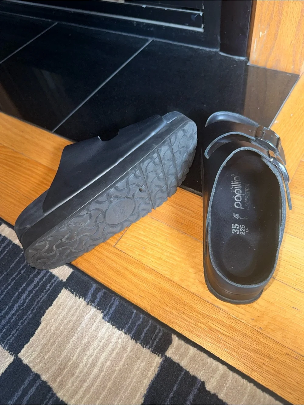 Birkenstock Black Dual-Buckle Slide Sandals